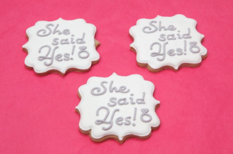 She Said Yes Cookies Whimsical Sweets